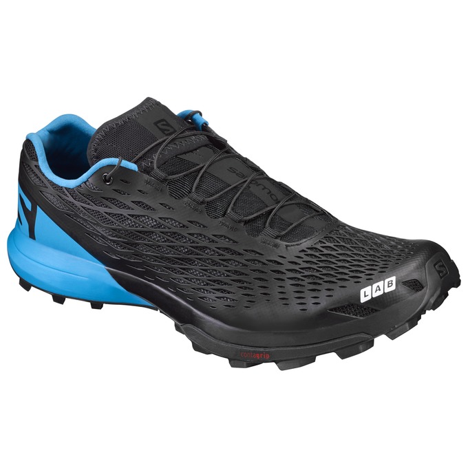 SALOMON S/LAB XA AMPHIB Philippines - Men's Trail Running Shoes - Black/Blue | 861039-RHT